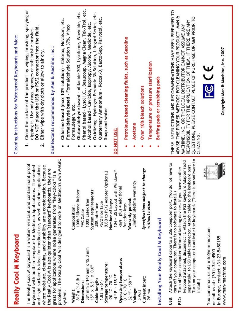 Man & Machine Really Cool M User manual