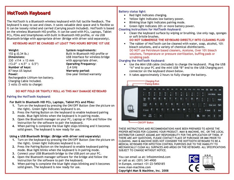 Man & Machine HotTooth User manual