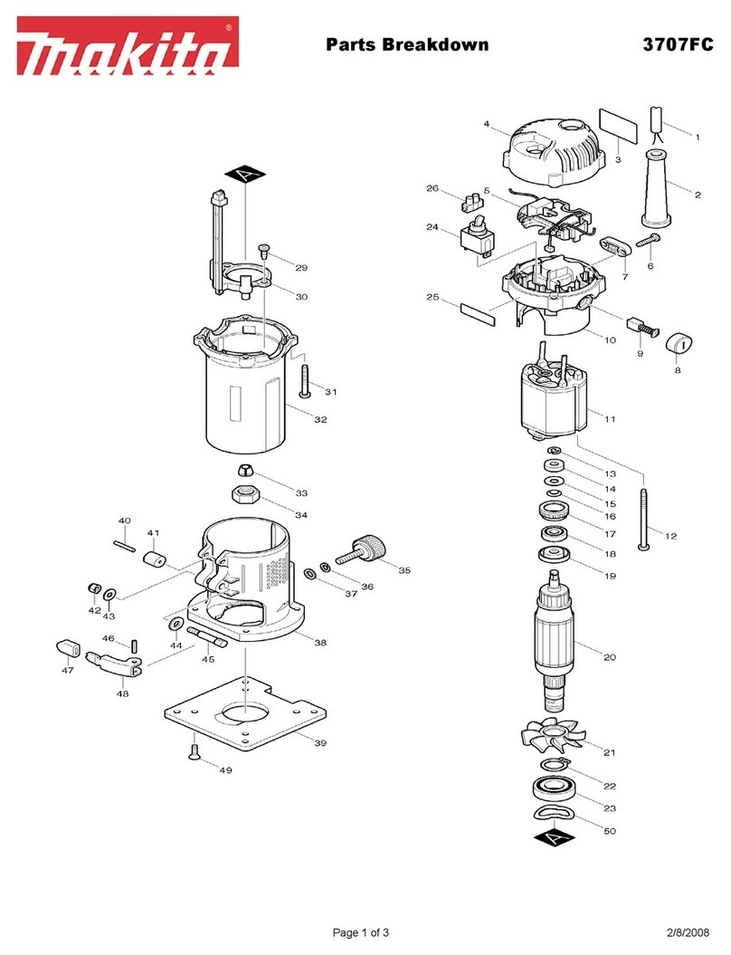Makita 3707FC Quick start guide