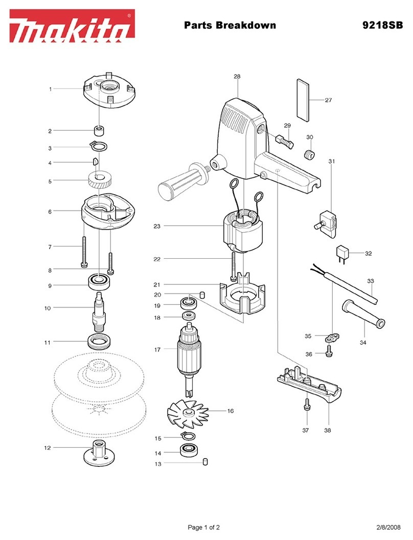 Makita 9218SB Parts Breakdown
