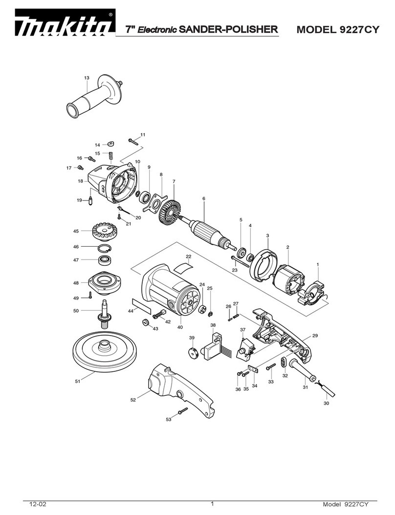 Makita 9227CY Parts Breakdown