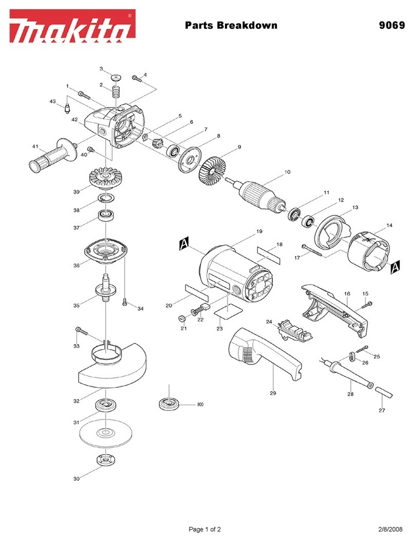 Makita 9069 Parts Breakdown