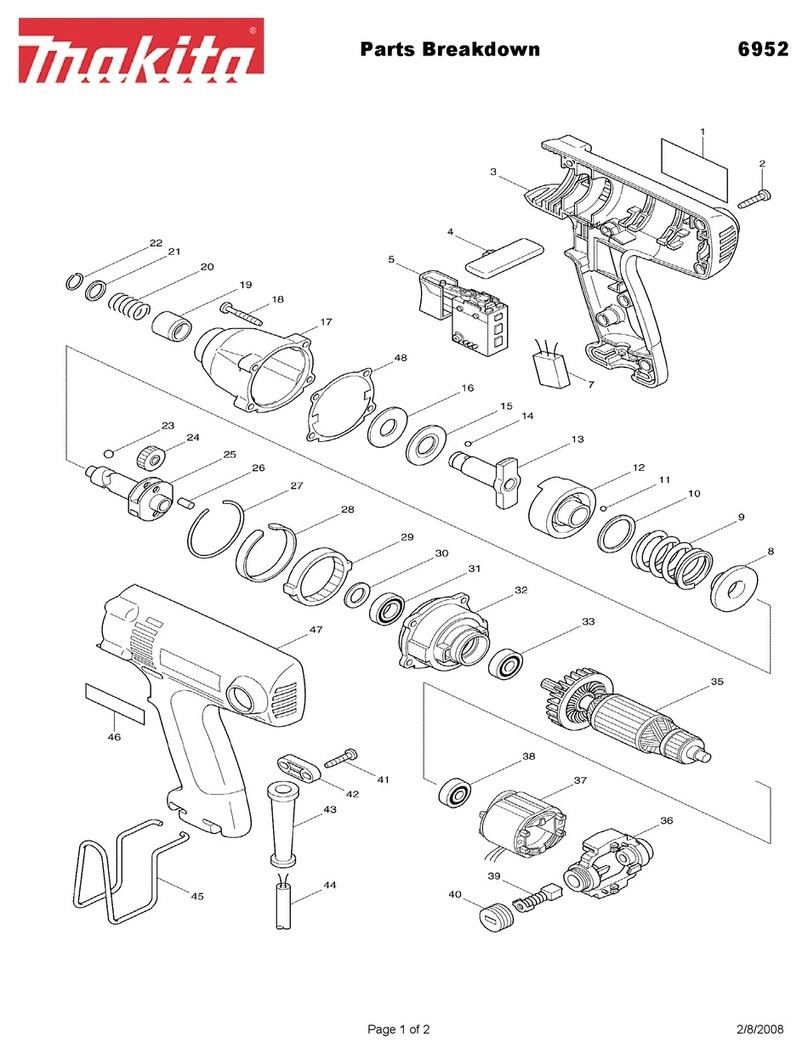 Makita 6952 Parts Breakdown