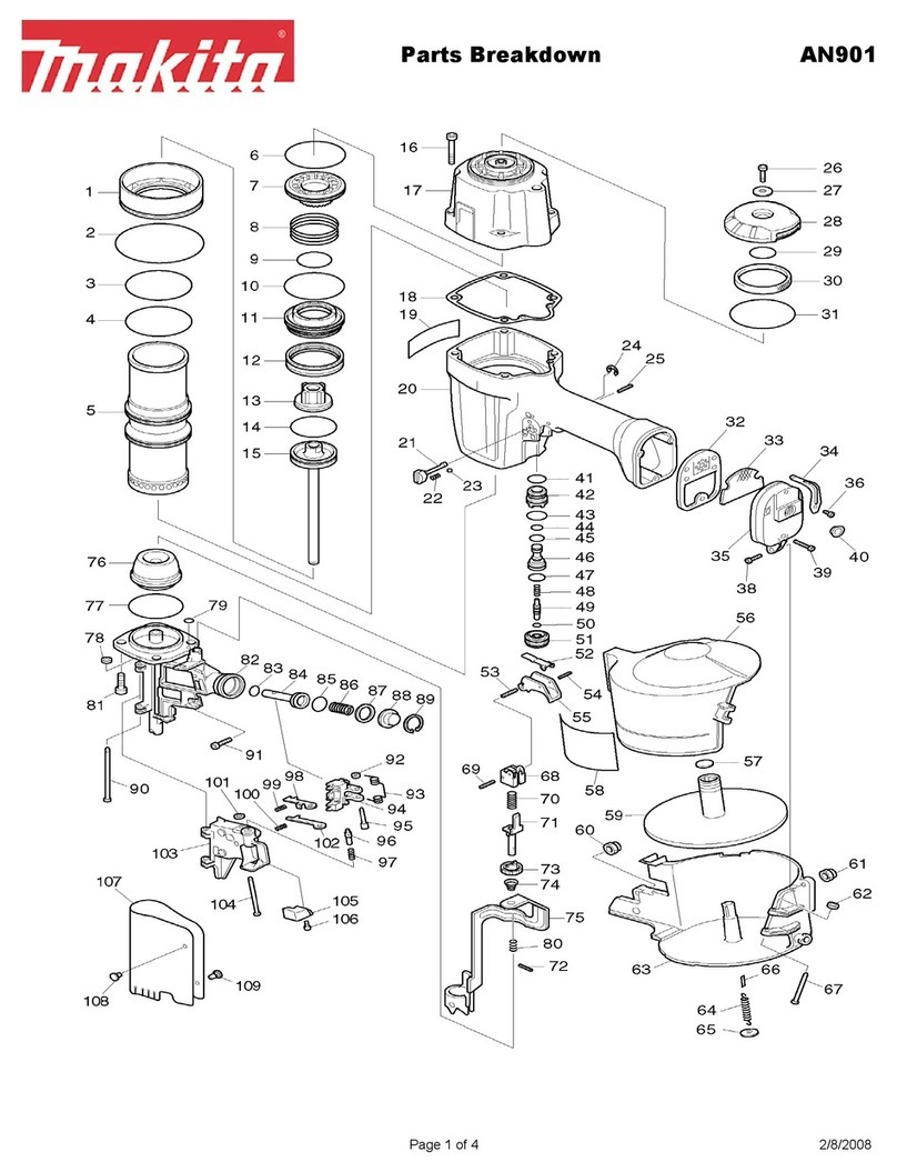 Makita AN901 Parts Breakdown
