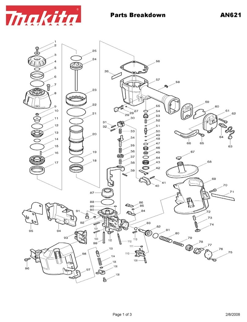 Makita AN621 Parts Breakdown