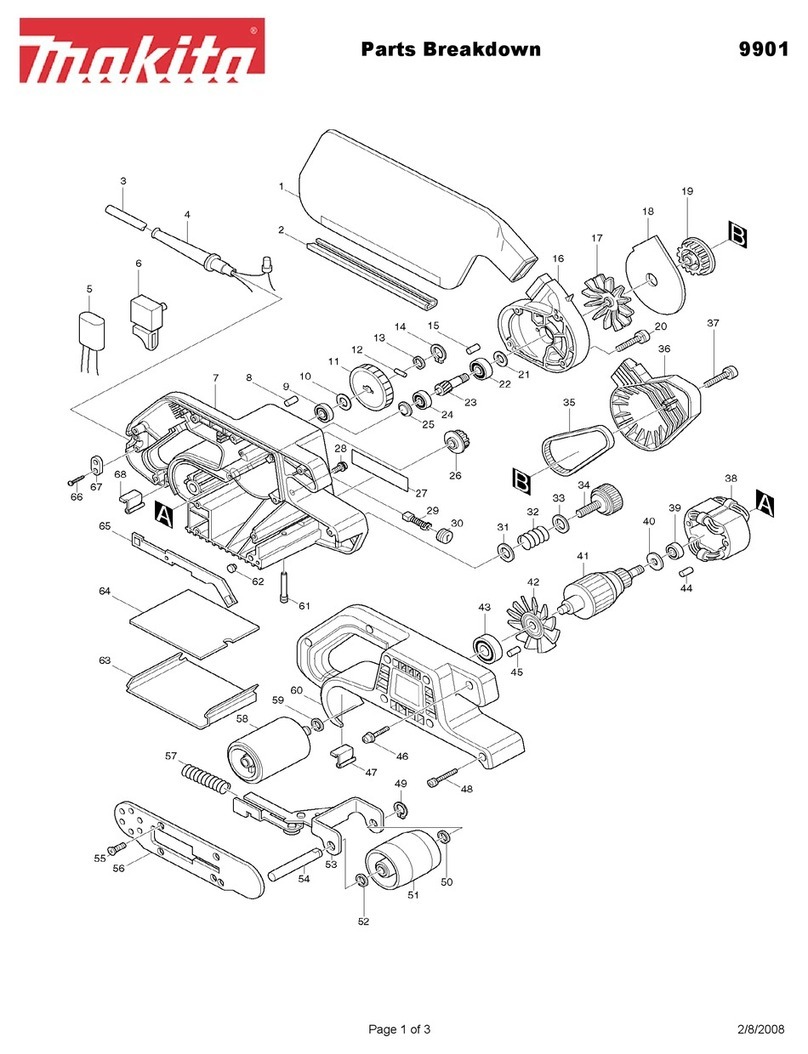 Makita 9901 Parts Breakdown