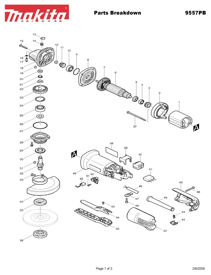 Makita 9557PB Parts Breakdown