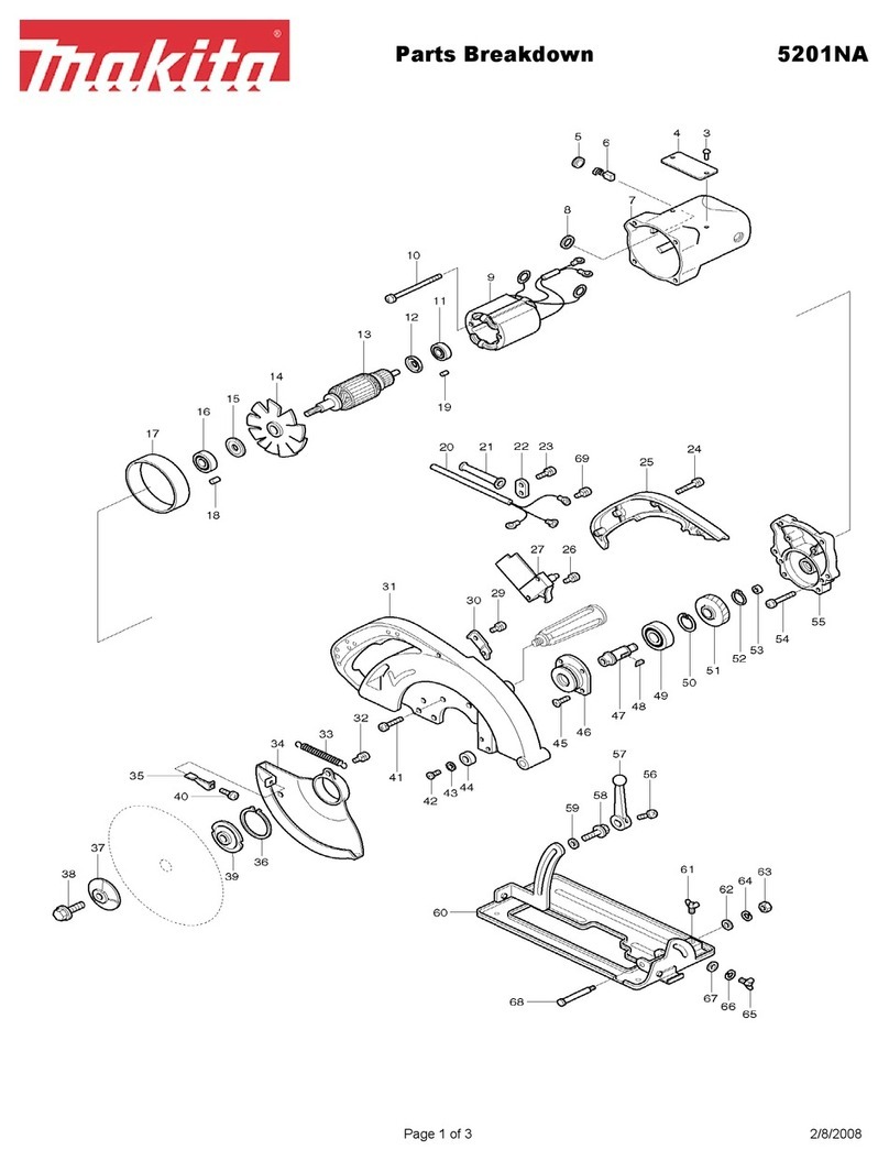 Makita 5201NA Parts Breakdown