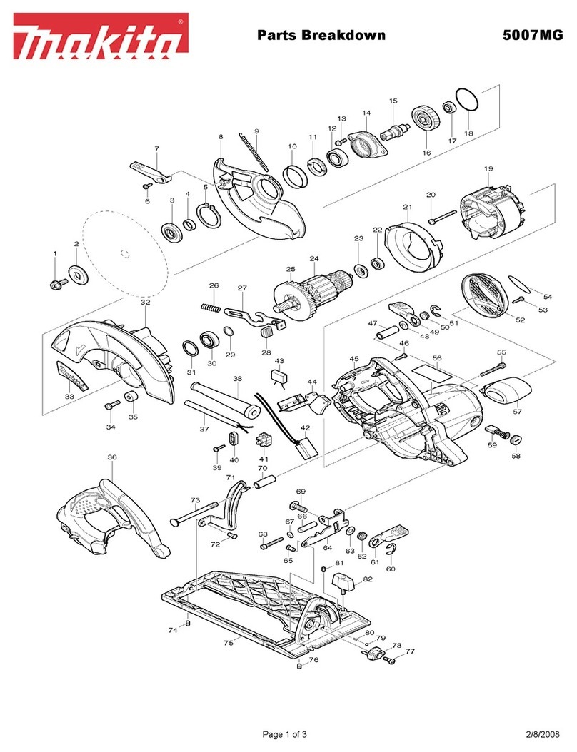 Makita 5007MG Parts Breakdown