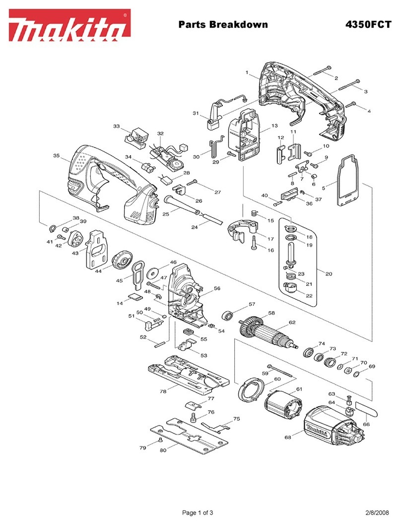 Makita 4350FCT Parts Breakdown