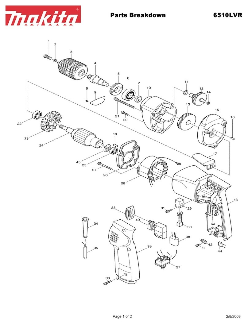 Makita 6510LVR Parts Breakdown