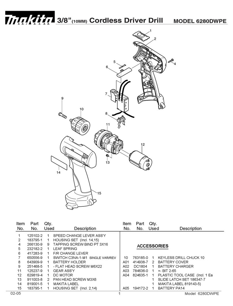Makita 6280DWPE Parts Breakdown