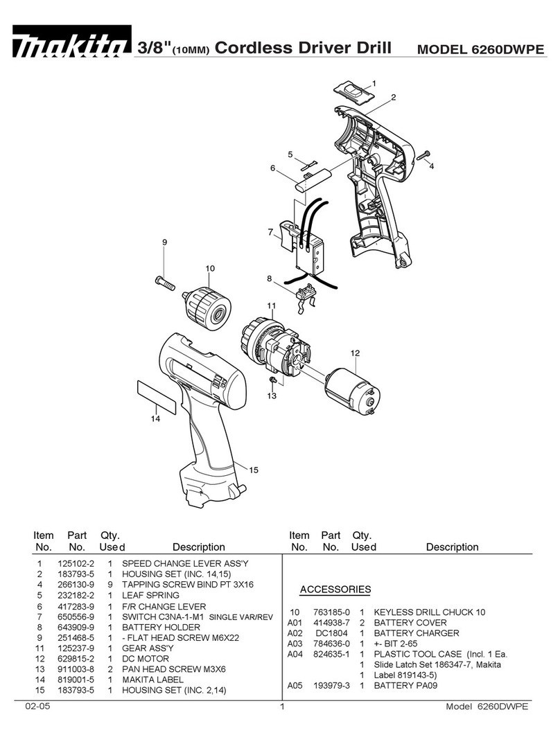 Makita 6260DWPE User manual