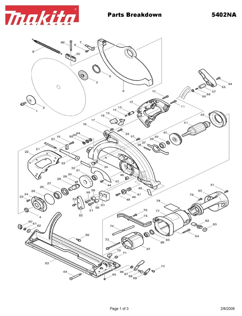 Makita 5402NA Quick start guide