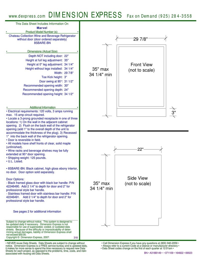 Marvel 8SBARE-BN User manual