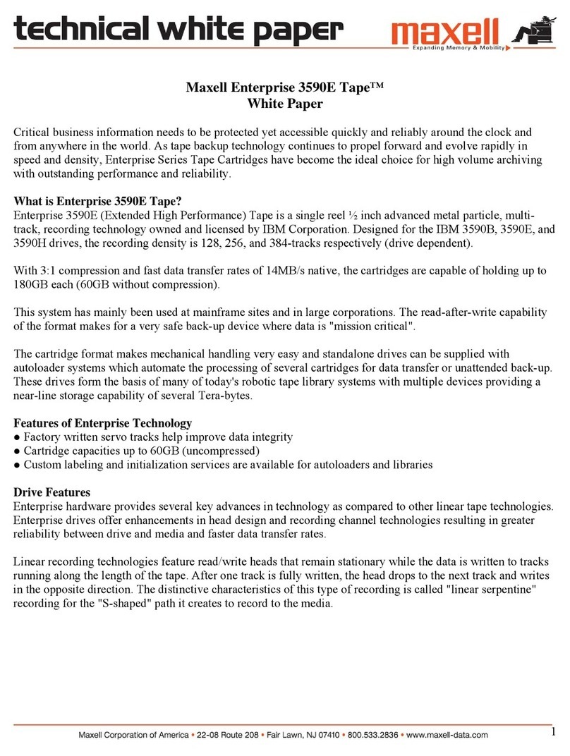 Maxell 3590E 60GB supplementary guide
