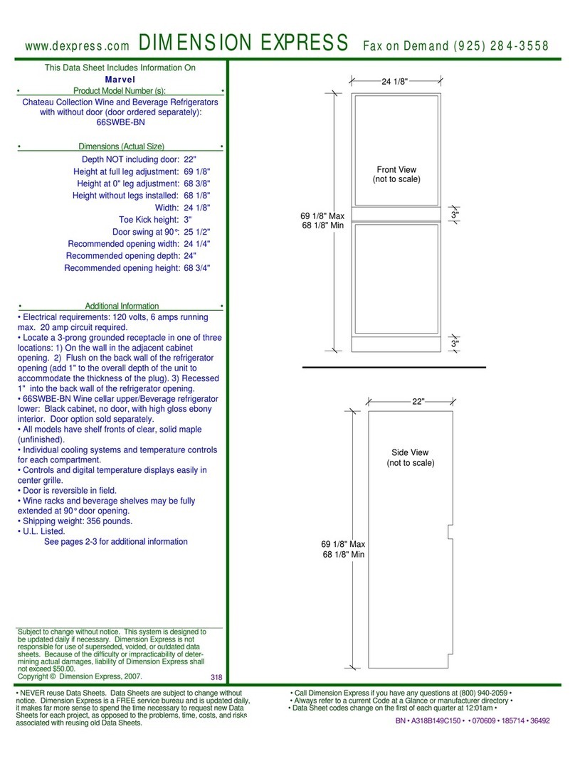Marvel 66SWBE-BN User manual Marvel 66SWBE-BN User manual