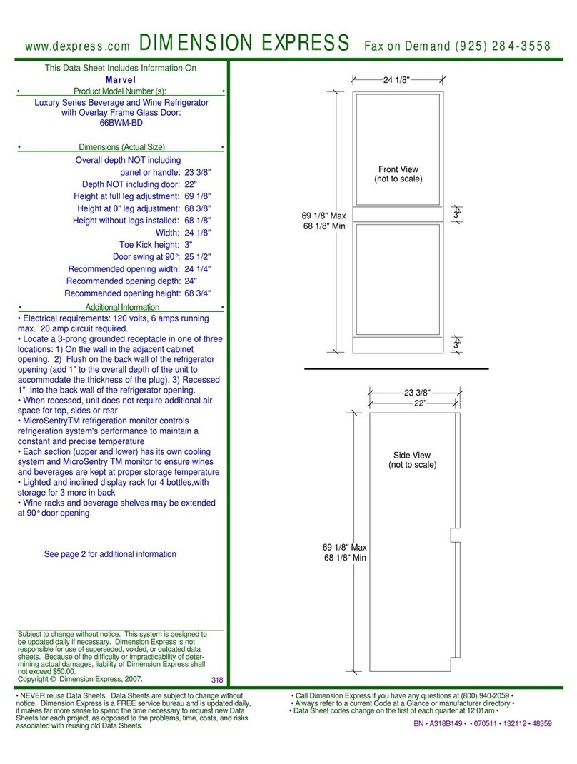 Marvel 66BWM-BD User manual