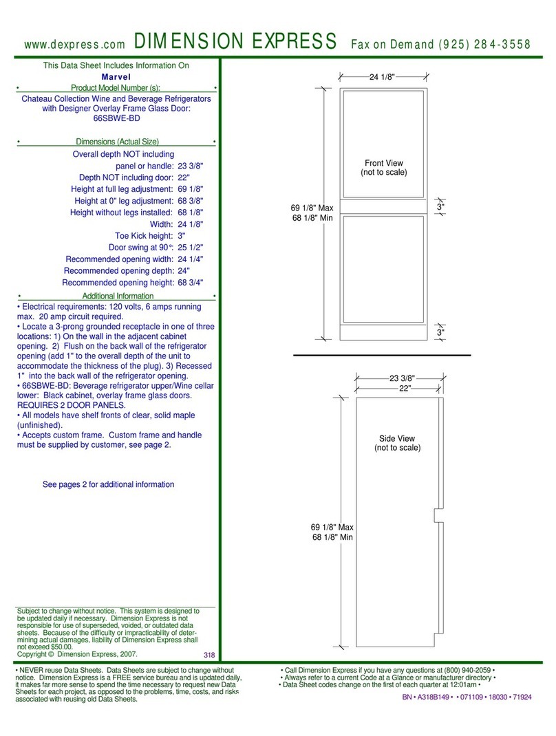 Marvel 66SBWE-BD User manual
