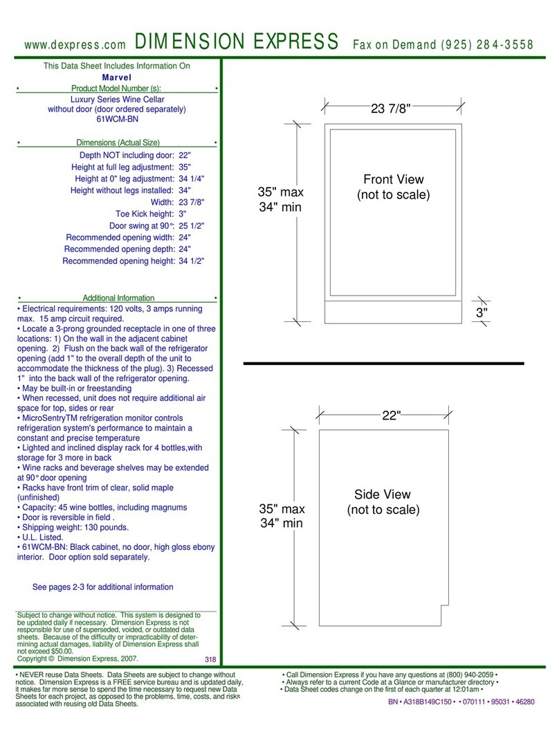 Marvel 61WCM-BN User manual