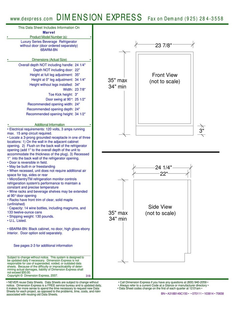 Marvel 6BARM-BN Dimensions