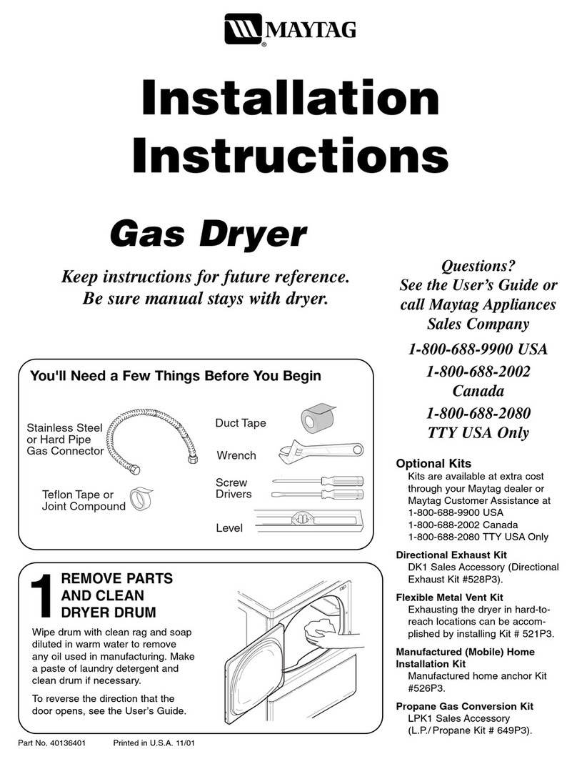 Maytag MDG2706AWW User manual Maytag MDG2706AWW User manual