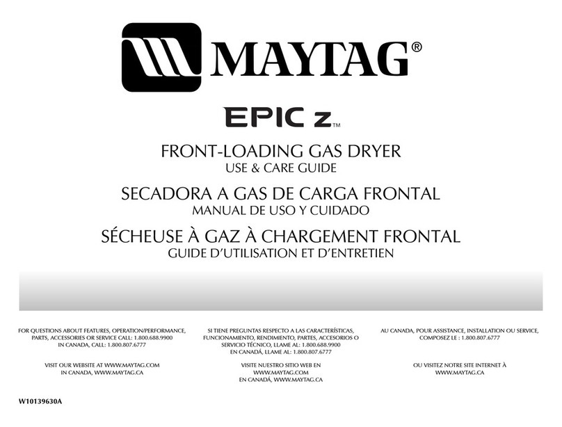Maytag Epic MGD9800T User manual