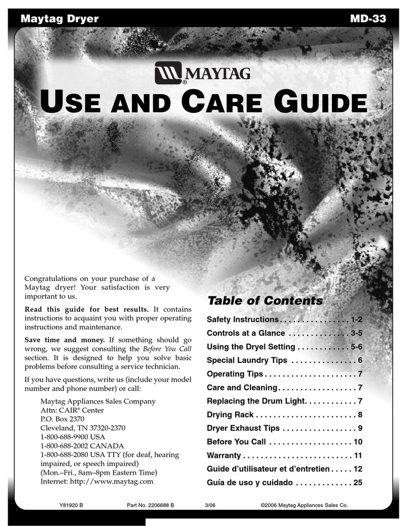 Maytag Atlantis MDG7400A User manual