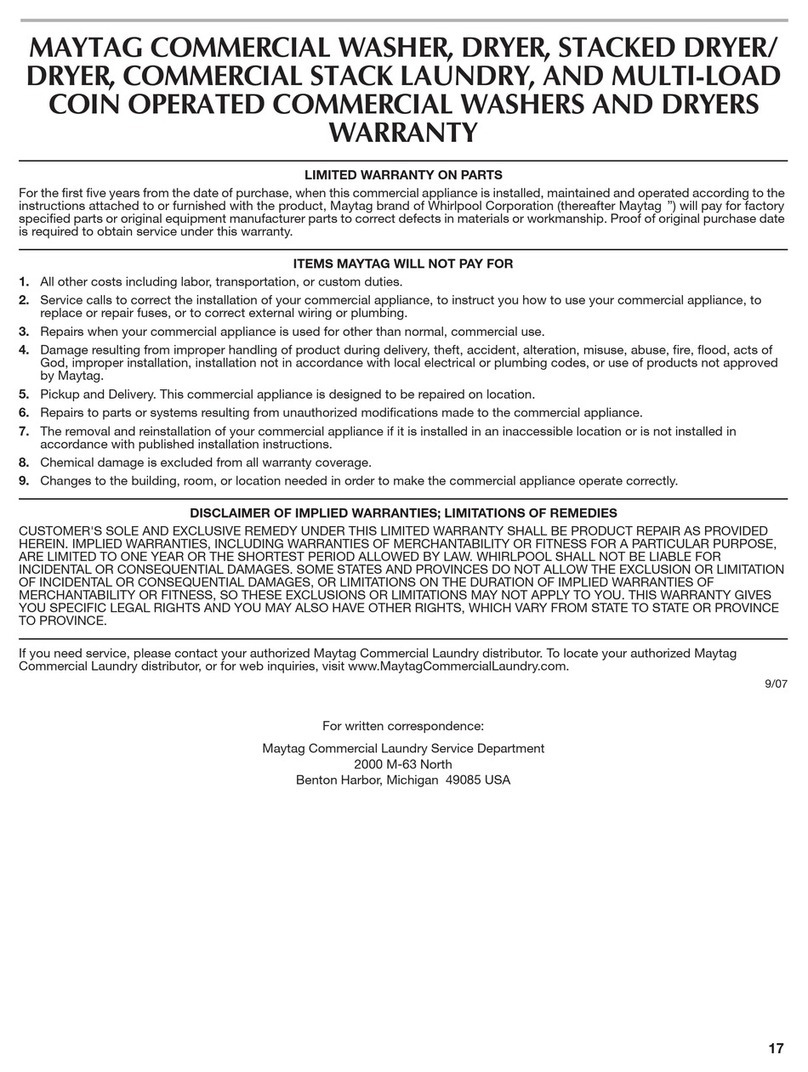 Maytag MDE17MN Parts list manual