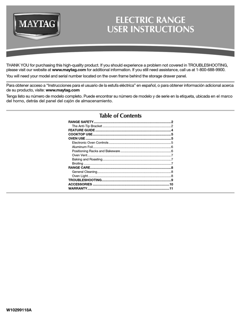 Maytag MER5605W User manual