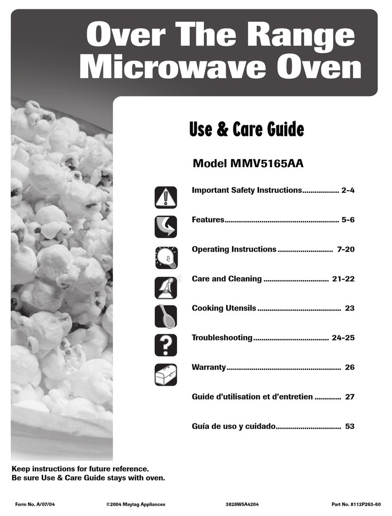 Maytag MMV5165 User manual