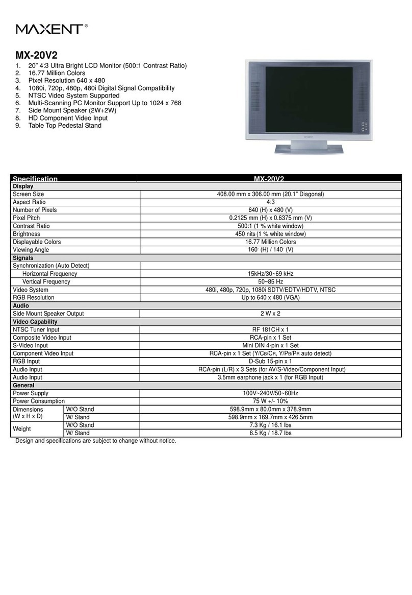 Maxent MX-20V2 User manual