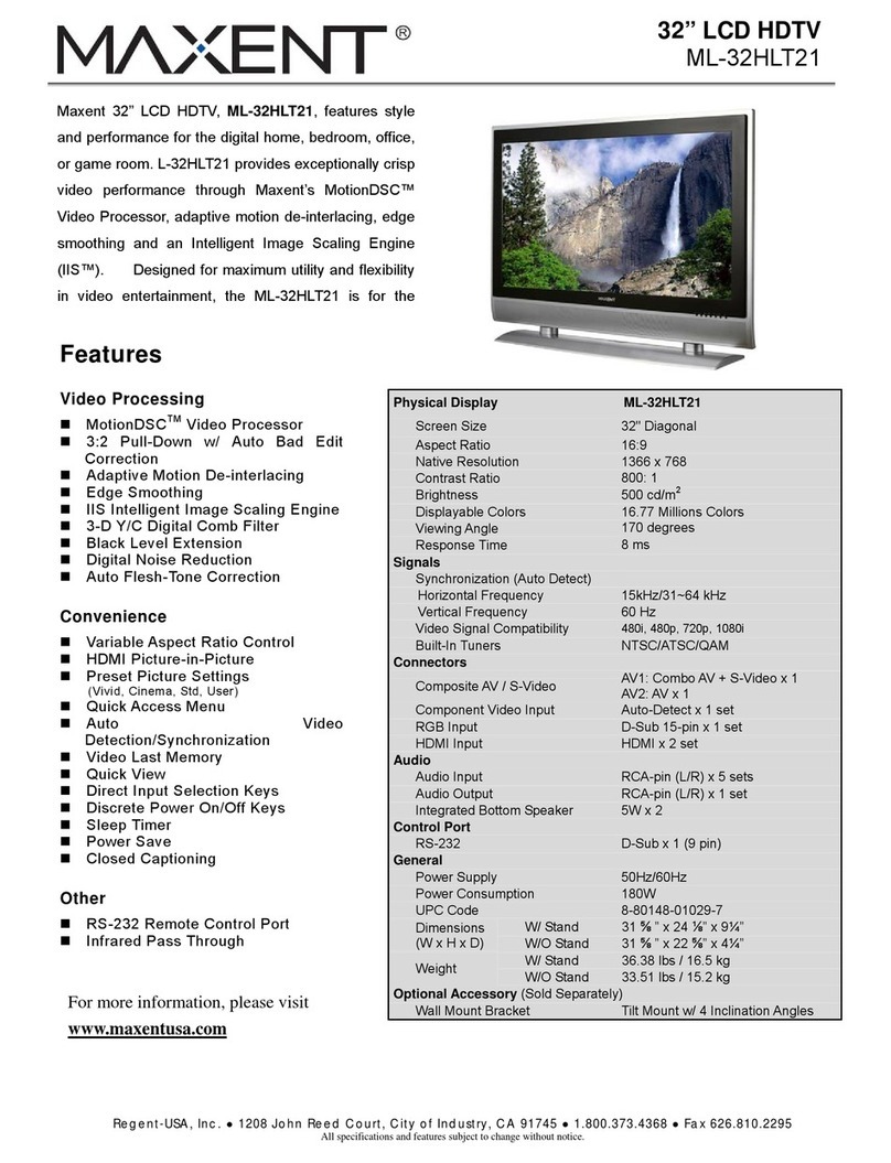 Maxent ML-32HLT21 User manual