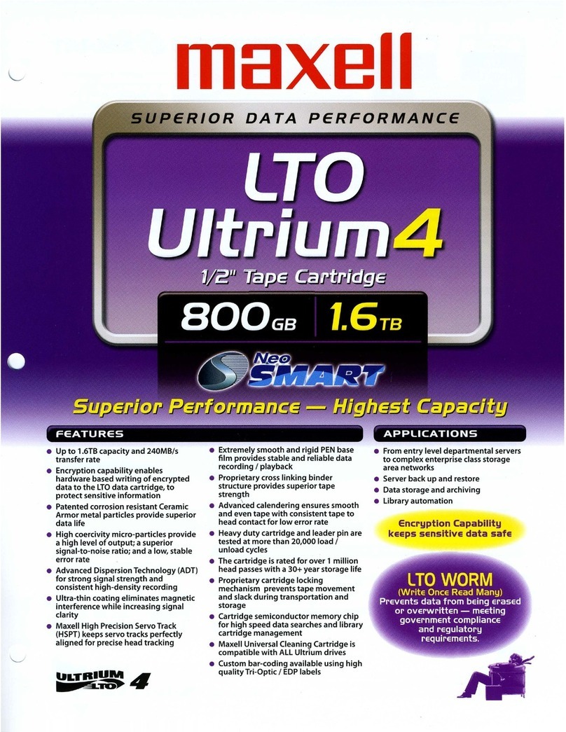 Maxell LTO Ultrium 4 800GB Specifications