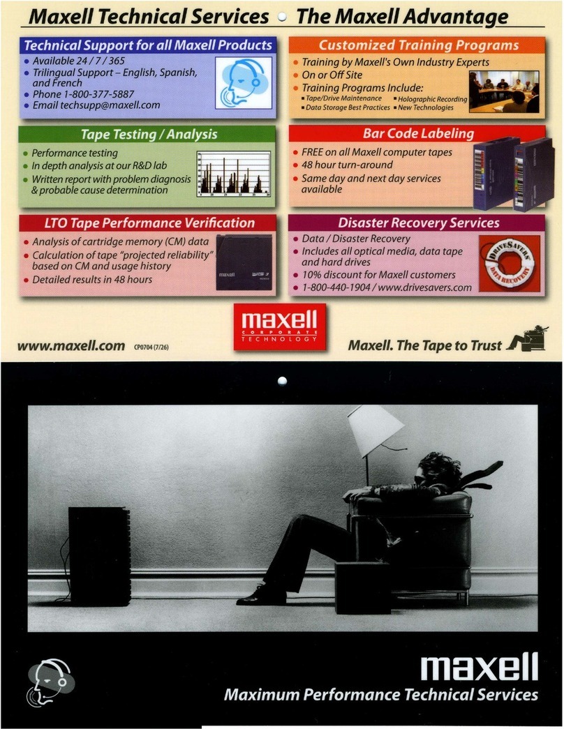 Maxell LTO Ultrium 4 800GB User manual