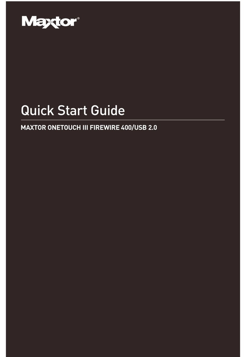 Maxtor OneTouch III FireWire 800GB quick start guide