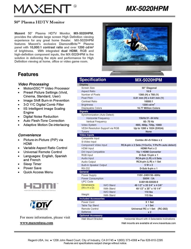 Maxent MX-5020HPM User manual