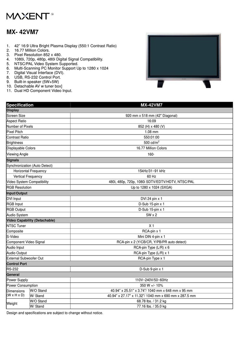 Maxent MX-42VM7 specification