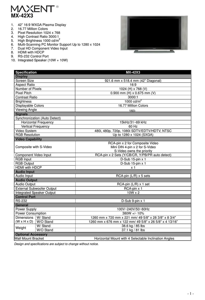 Maxent MX-42X3 User manual