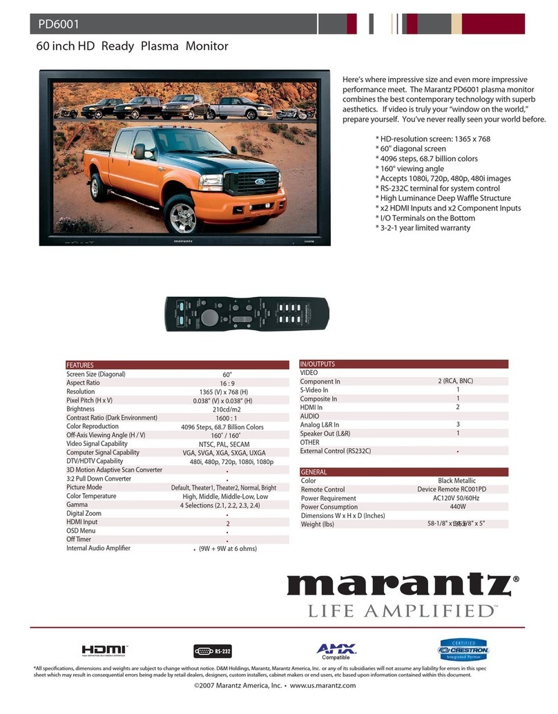 Marantz PD-6001 User manual Marantz PD-6001 User manual