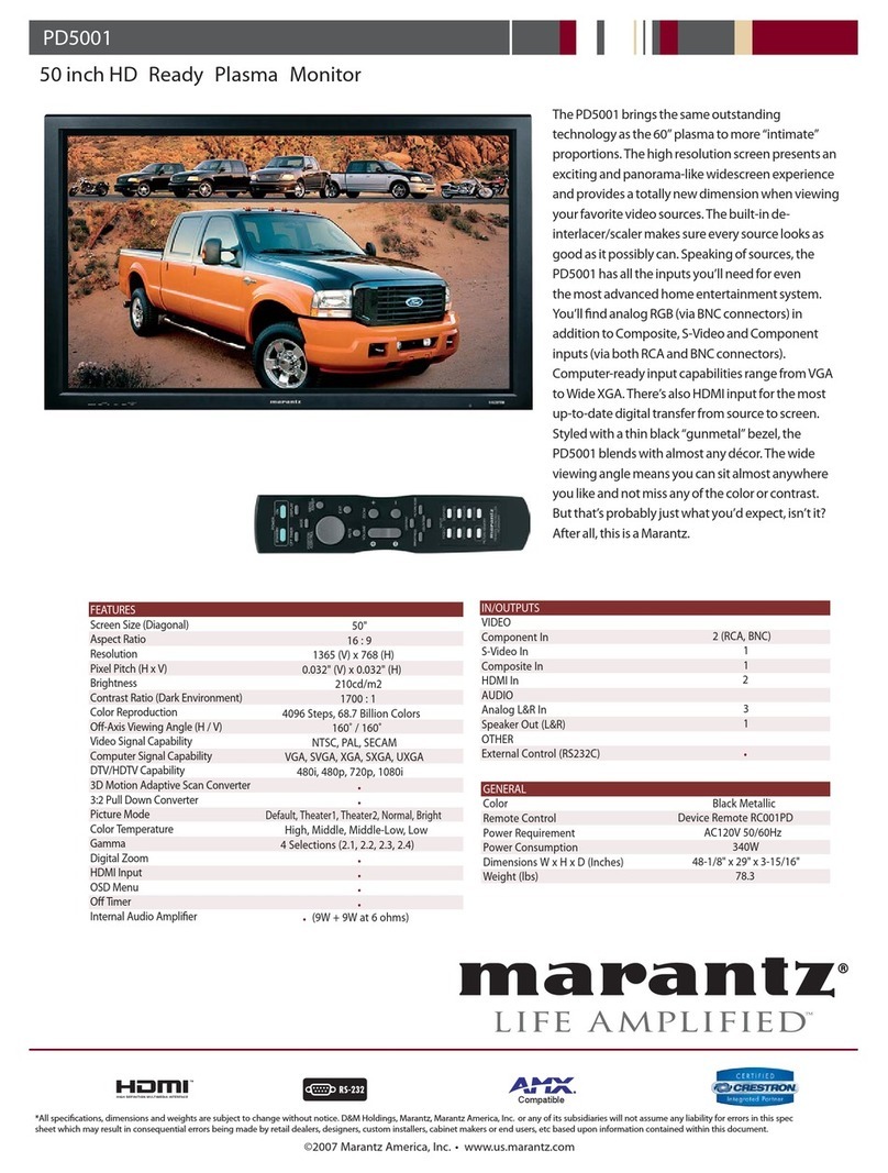 Marantz PD5001 User manual