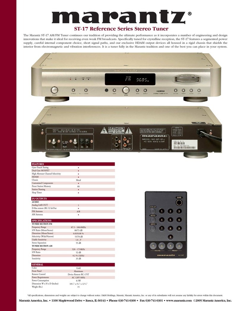 Marantz ST-17 User manual