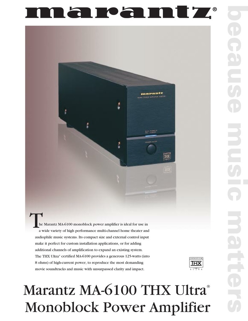 Marantz THX Ultra MA-6100 User manual
