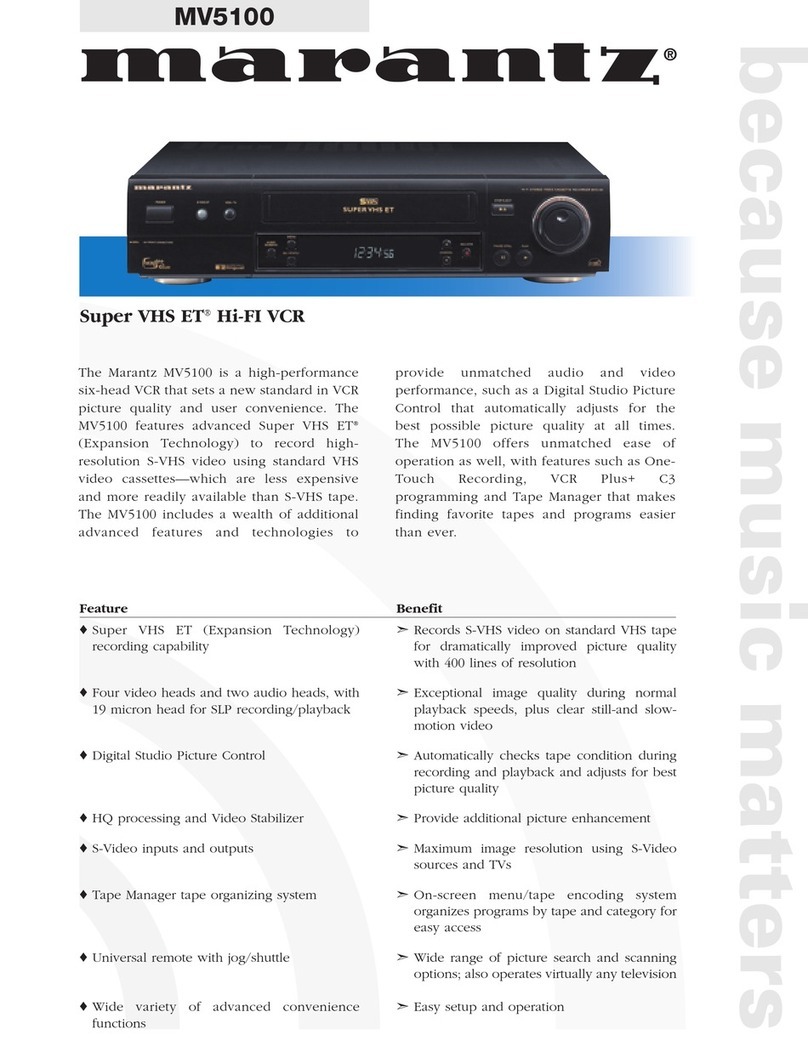 Marantz MV5100 User manual