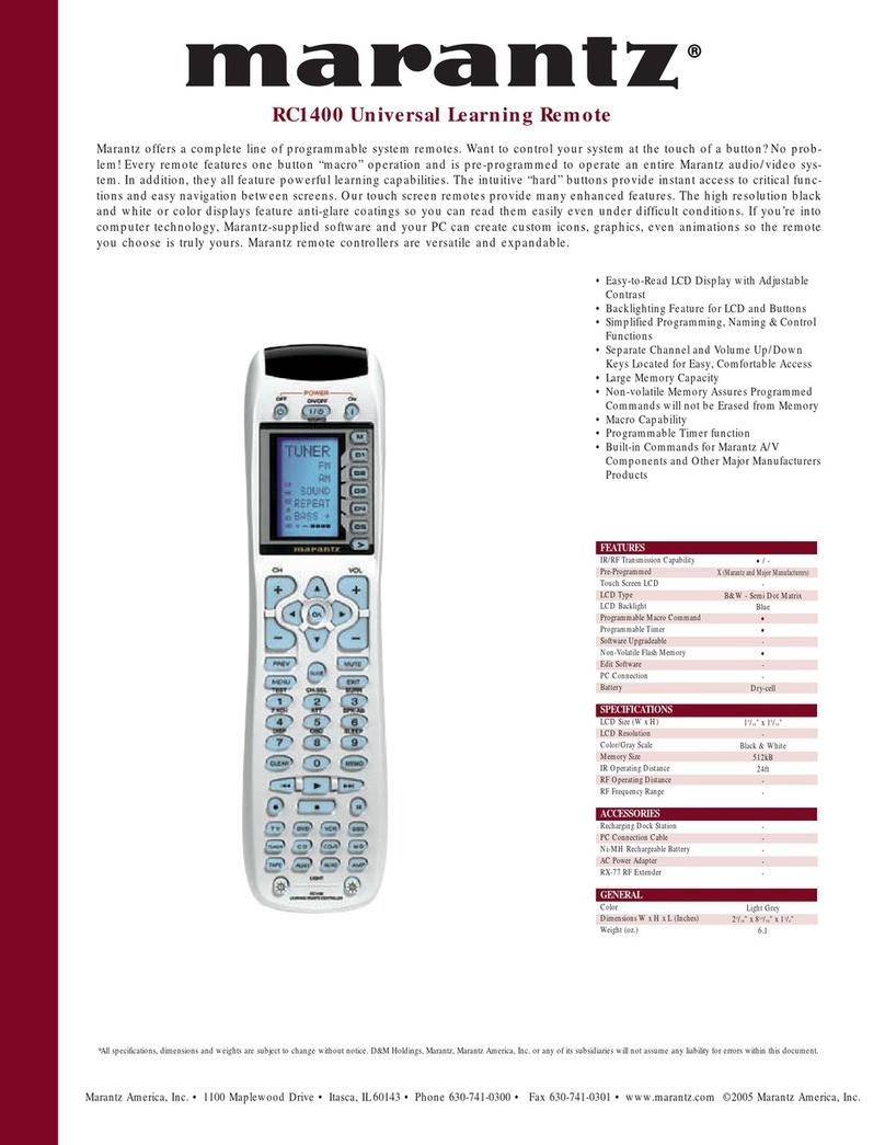 Marantz RC-1400 User manual