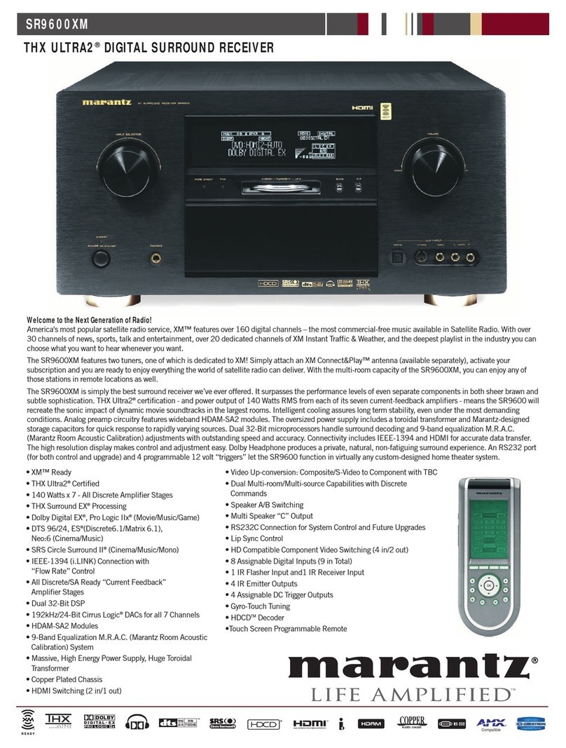Marantz SR9600XM User manual