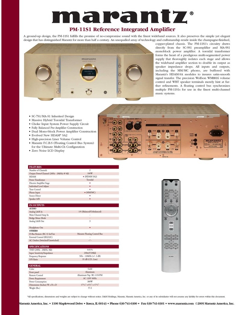 Marantz PM-11S1 User manual