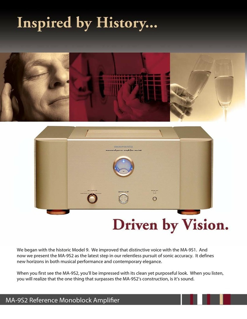 Marantz MA-9S2 Specification sheet