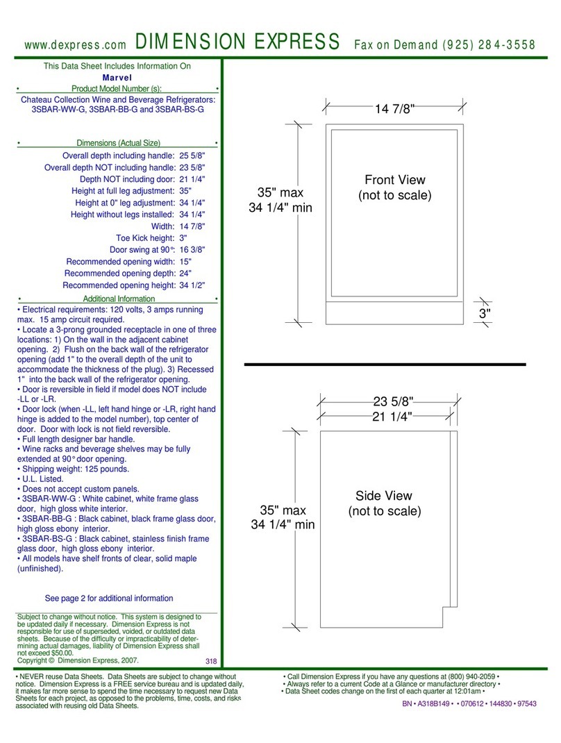 Marvel 3SBAR-BB-G User manual