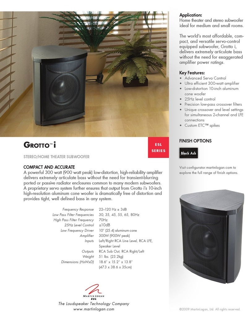 MartinLogan Grotto I User manual